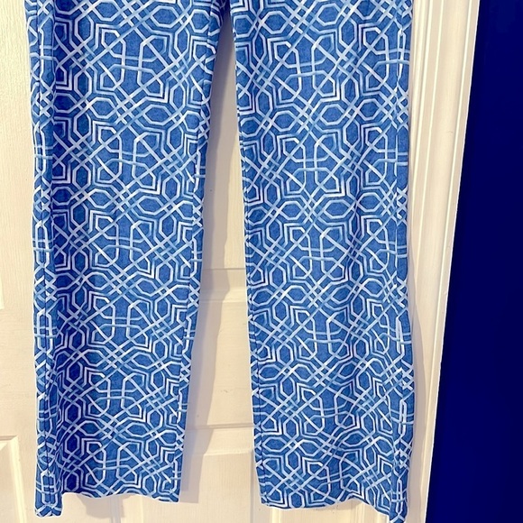 Women’s J. McLaughlin Blue & White Carmel Catalina Cloth Pants Size XS - Picture 4 of 11